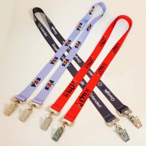 שרוך ממותג צבעוני + קליפס כפול