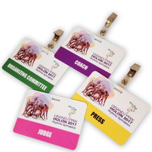 כרטיס PVC ממותג 10X7 ס"מ + קליפס