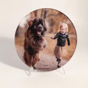 מעמד פרספקס עגול מודפס